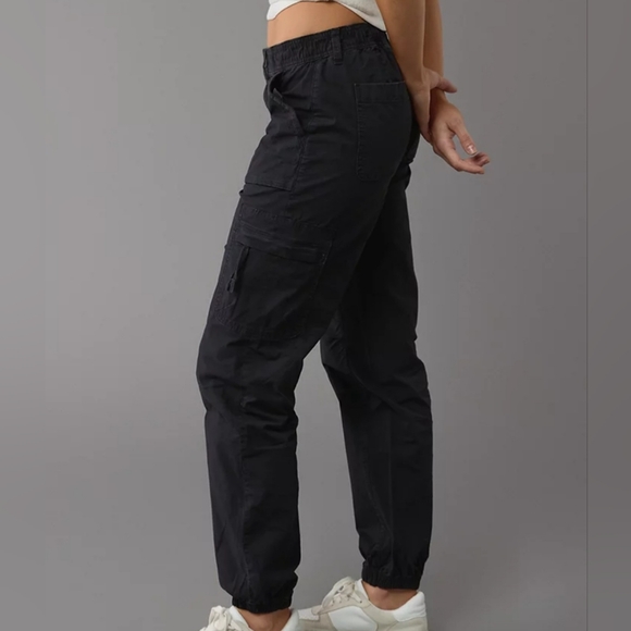 American Eagle Snappy Stretch Baggy Cargo Jogger Sz 10 Short - Picture 3 of 10